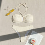 Damen Bikini-Set mit sportlichem Oberteil und verstellbarem Höschen R&B