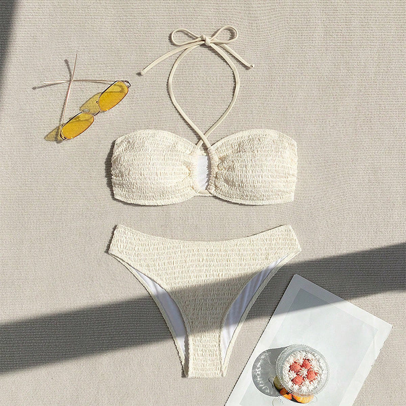 Damen Bikini-Set mit sportlichem Oberteil und verstellbarem Höschen R&B