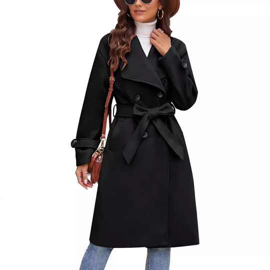 Damen Eleganter und bequemer Langmantel R&B
