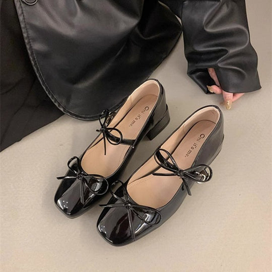 Damen elegante und bequeme Ballerinas mit dekorativem Schleifendetail R&B