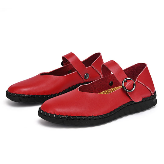 Damen Bequeme Lederpumps mit verstellbarem Riemen R&B