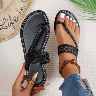 Damen Raffinierte Zehentrenner-Sandalen mit geflochtenem Riemen R&B