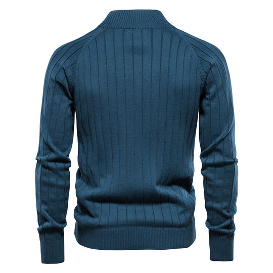 Herren Strickjacke mit Stehkragen R&B