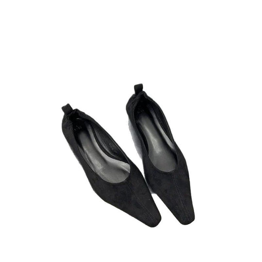 Damen Elegante Ballerinas mit spitzem Zehenbereich und feiner Velours-Oberfläche R&B