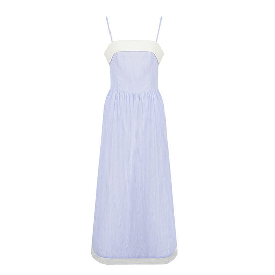 Damen Maxikleid mit feinen Streifen und elegantem Schnitt R&B