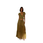Damen Luftiges Maxikleid mit eleganten Rüschen und transparenter Optik R&B