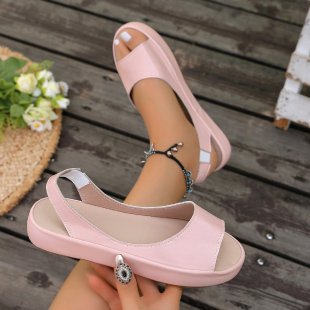 Damen Komfortable Slingback-Sandalen mit modischem Plateau und ergonomischem Fußbett R&B