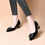 Damen Elegante Pumps mit Glitzerdetail und architektonischem Absatz R&B