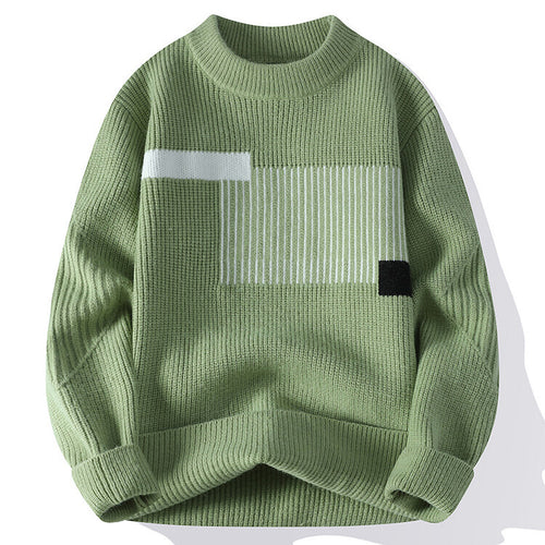 Damen moderner Strickpullover mit geometrischem Muster R&B