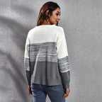 Damen Grobstrickpullover mit modernem Streifendesign und komfortablem Schnitt R&B