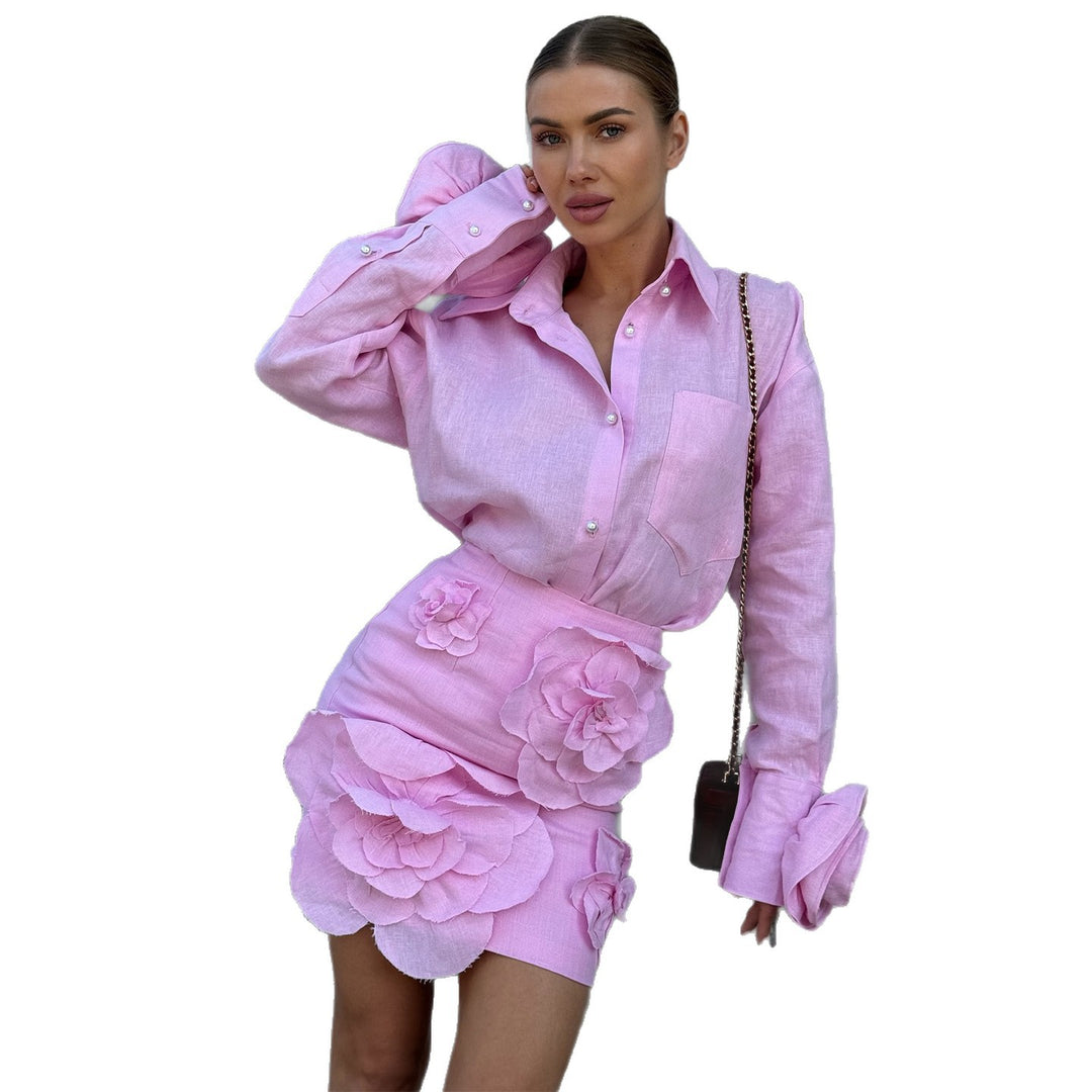 Damen Bluse mit ausgefallenen Puffärmeln R&B