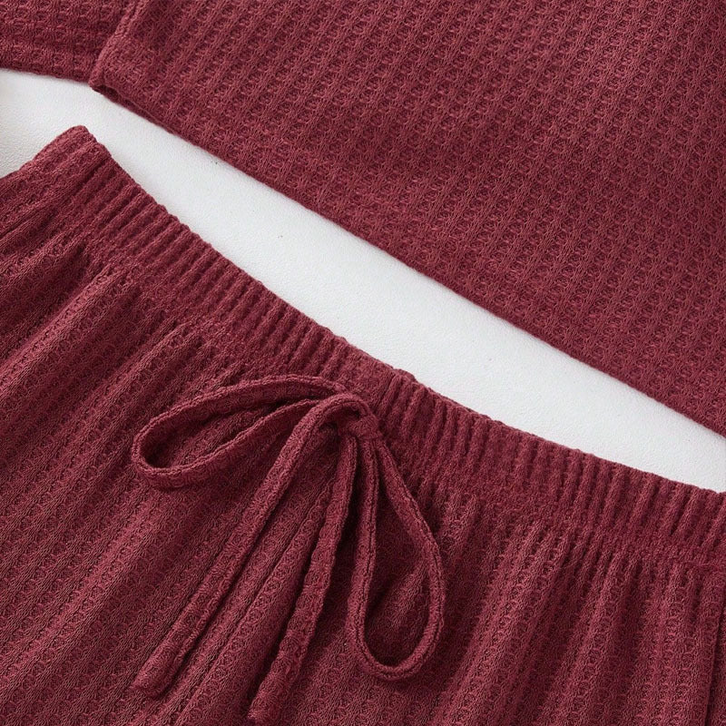 Damen Komfortables Lounge-Set mit kurzem Oberteil und Shorts R&B