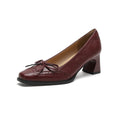 Damen elegante Pumps mit modischer Schleife und klassischer Perforation