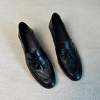 Damen Elegante Mokassins aus hochwertigem Leder mit Quastenakzent
