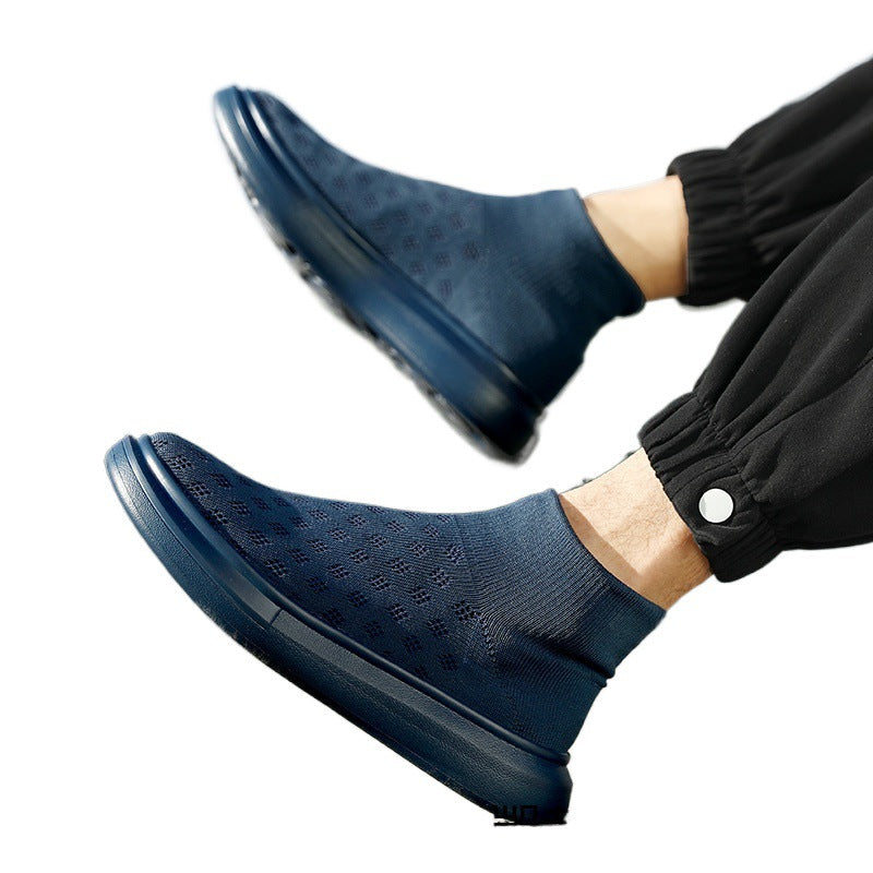 Damen Sneaker mit elastischem Strickobermaterial und rutschfester Sohle R&B