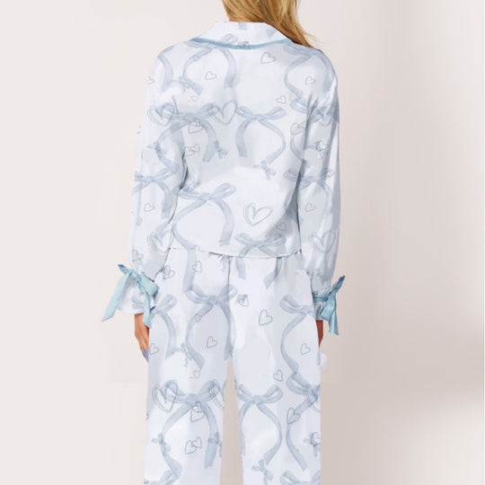 Damen Schlafanzug-Set mit niedlichen Schleifenmotiven R&B