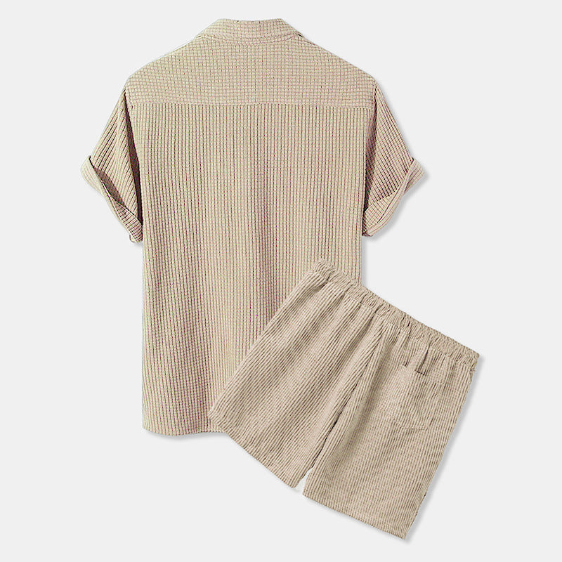 Damen Sonnen-Pyjama Set mit kurzem Shirt und Hose R&B