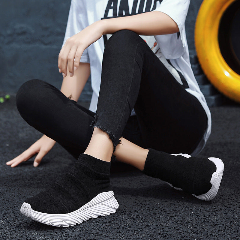 Damen Hochflexible Sport-Sneakers mit elastischem Knöchelschutz