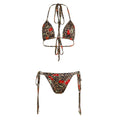 Damen Triangel-Bikini-Set mit floralen Akzenten und animalischem Druck R&B
