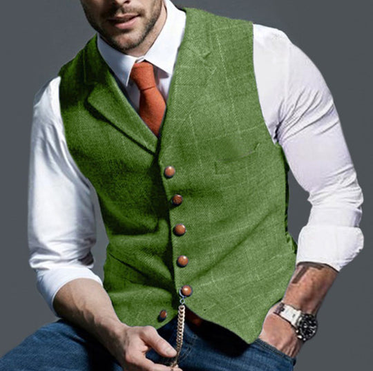 Herren elegante Trachtenweste aus hochwertigem Stoff R&B