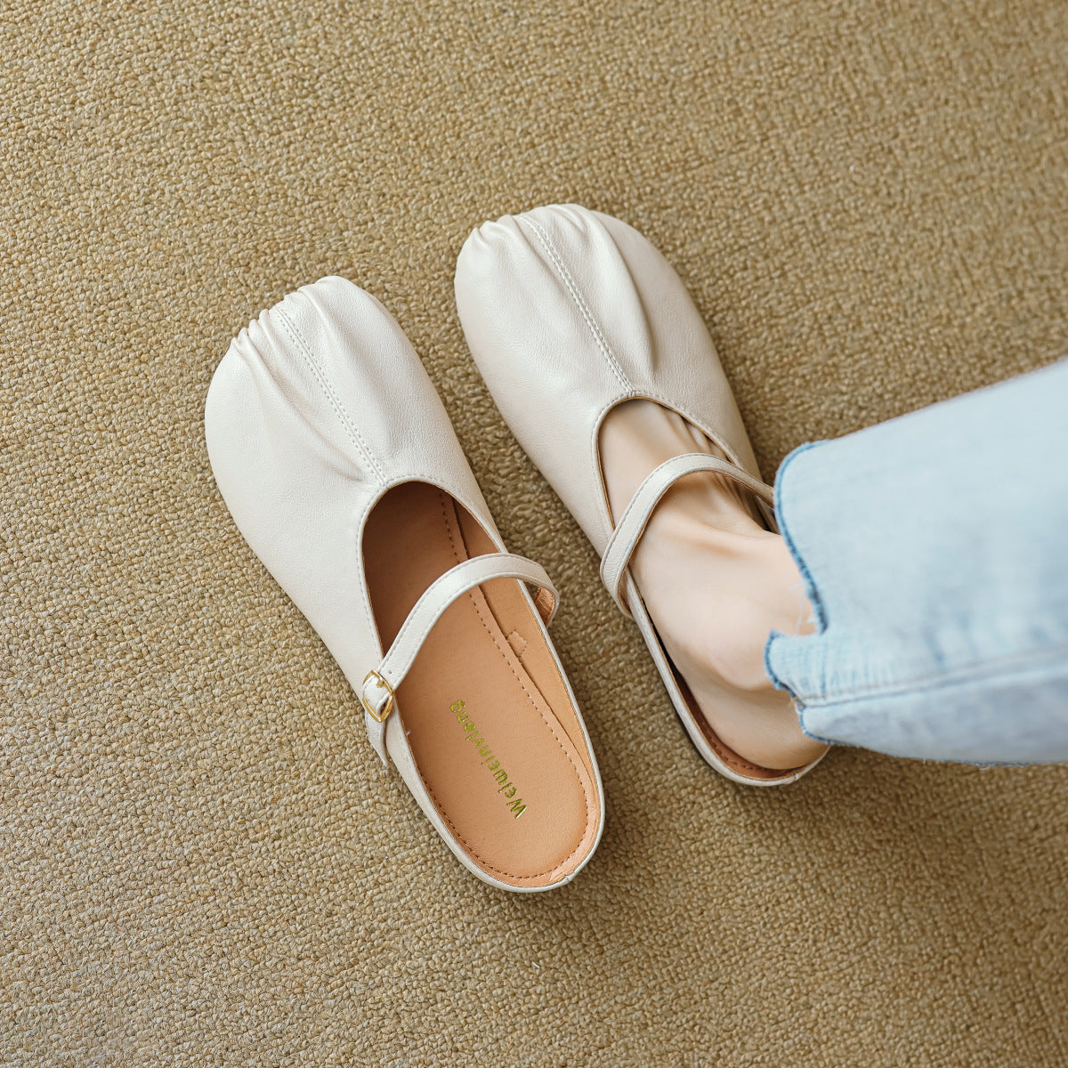 Damen elegante Clogs mit komfortabler Schnallenverstellung