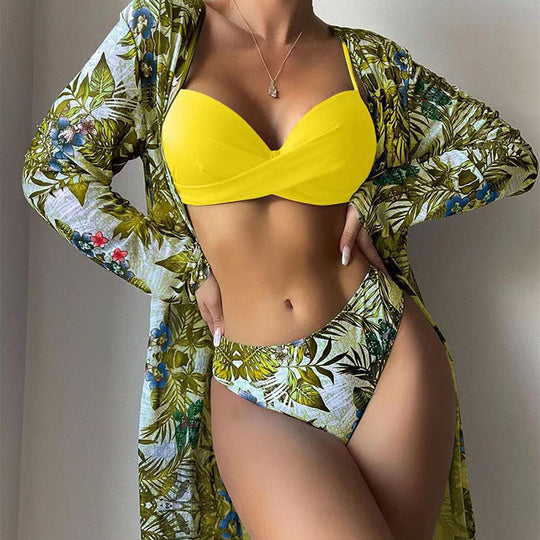 Damen Strandkimono mit floralem Muster R&B