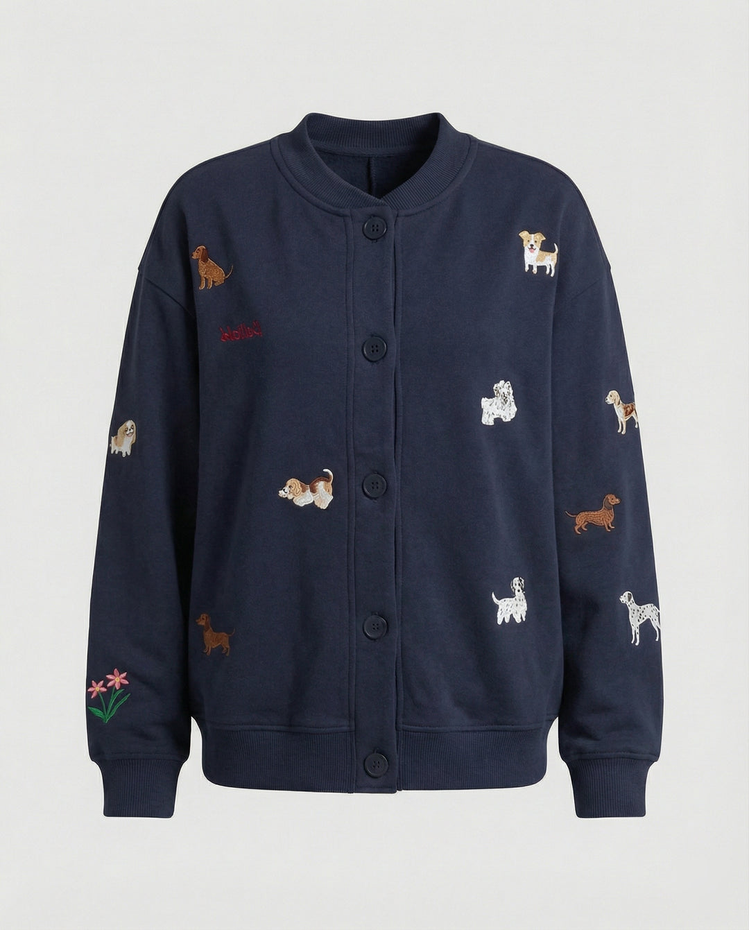 Lockere Damen Oversize Baseball Jacke im verspielten Koreanischen Stil