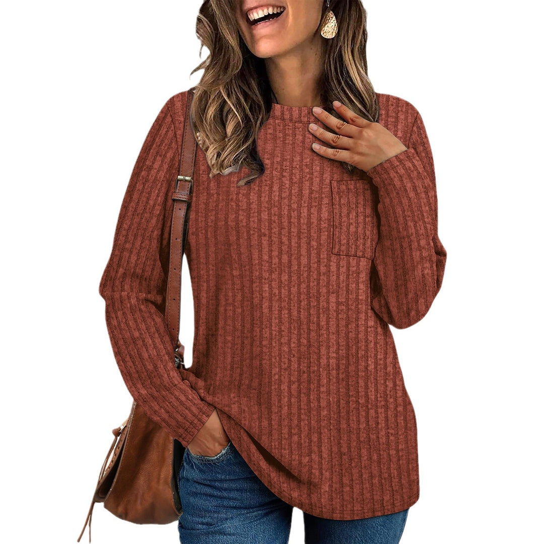 Damen lässiges Langarmshirt mit Streifen R&B
