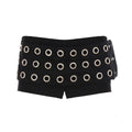Damen kurze Shorts mit dekorativem Ösen-Design R&B