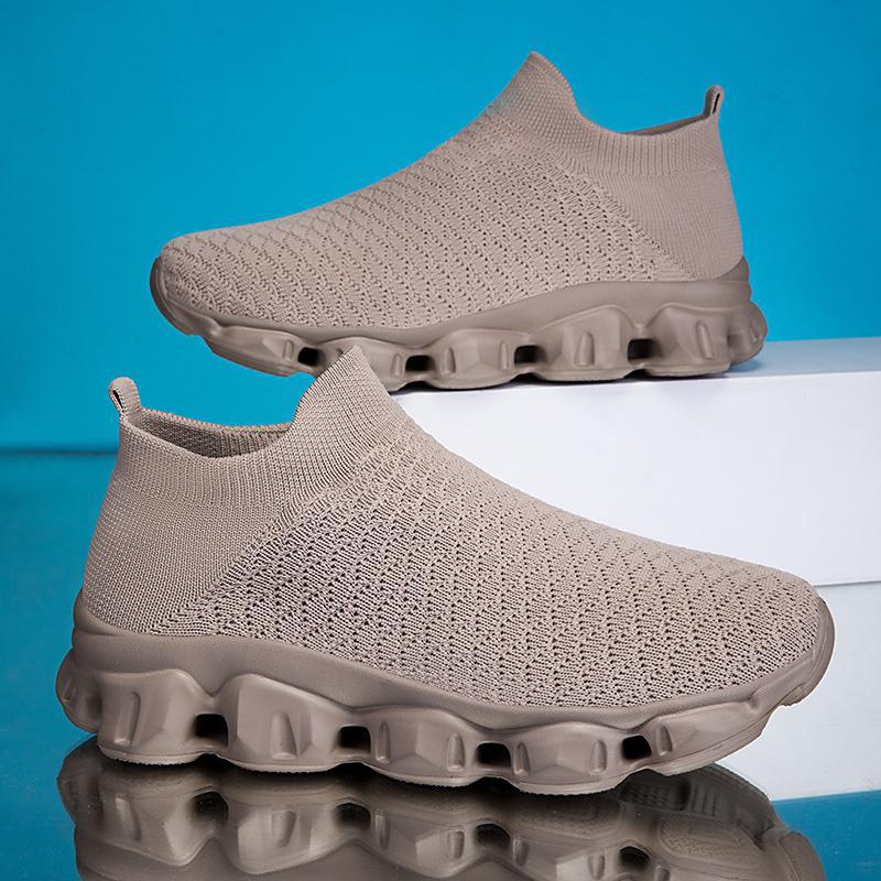 Damen Atmungsaktive Strick-Laufschuhe mit rutschfester Sohle R&B