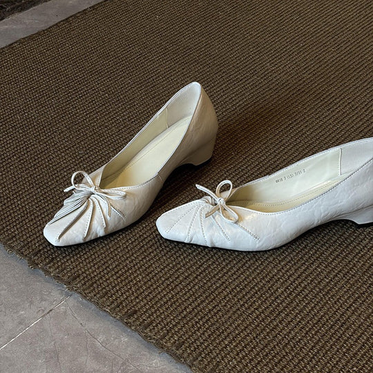 Damen elegante Ballerinas mit raffiniertem Faltendesign und bequemer Innensohle R&B