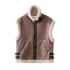 Damen modische Weste mit kuscheligem Innenfutter und eleganten Details R&B