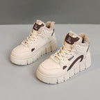 Damen High-Top Sneakers mit plüschiger Innenausstattung und rutschfester Sohle R&B
