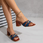 Damen modische Plateau-Sandalen mit trendigen Details R&B