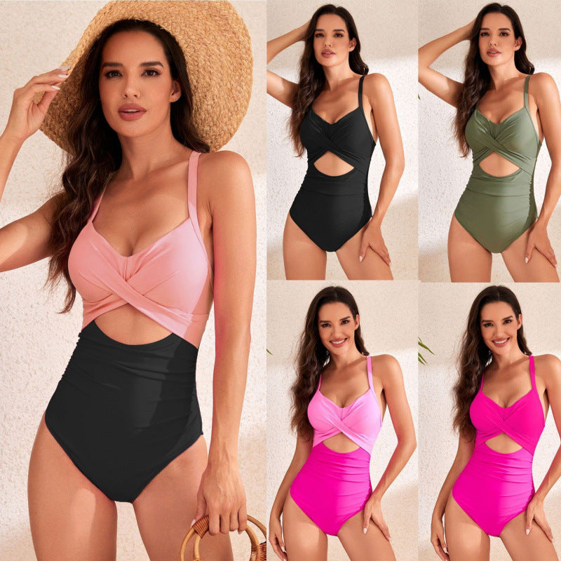 Damen Einteiler-Badeanzug mit innovativem Schnitt und cut-out Detail R&B