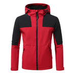 Herren funktionale Outdoor-Jacke mit verstellbarem Kapuzenbereich R&B