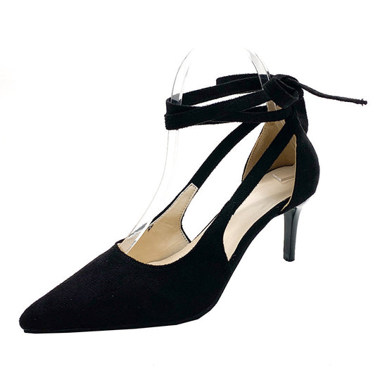 Damen elegante Pumps mit Schnürung und modischem Cut-Out-Design R&B