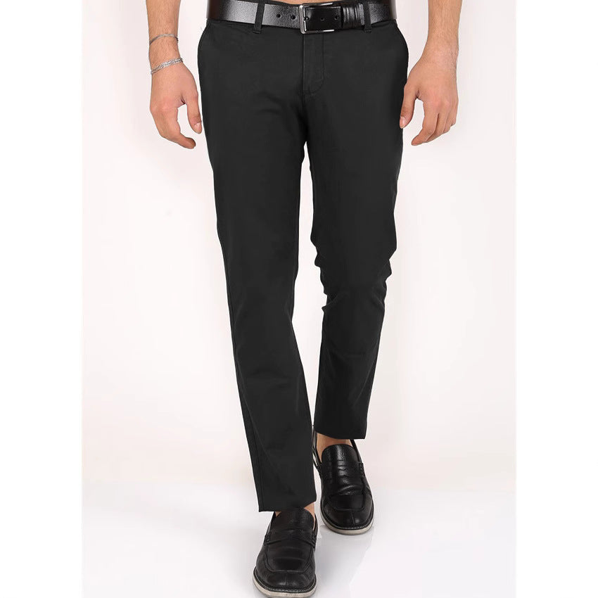 Herren Chinohose schmal mit Elastikbund