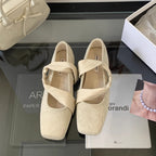 Damen elegante Ballerinas mit modischem Riemchen-Design R&B