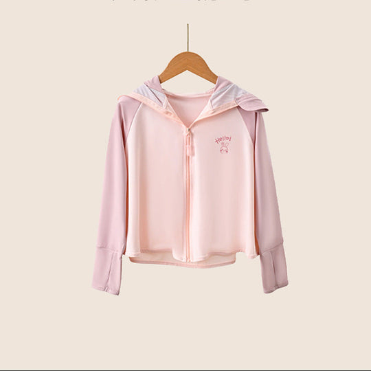Damen leichte und atmungsaktive Sportjacke mit Kapuze R&B