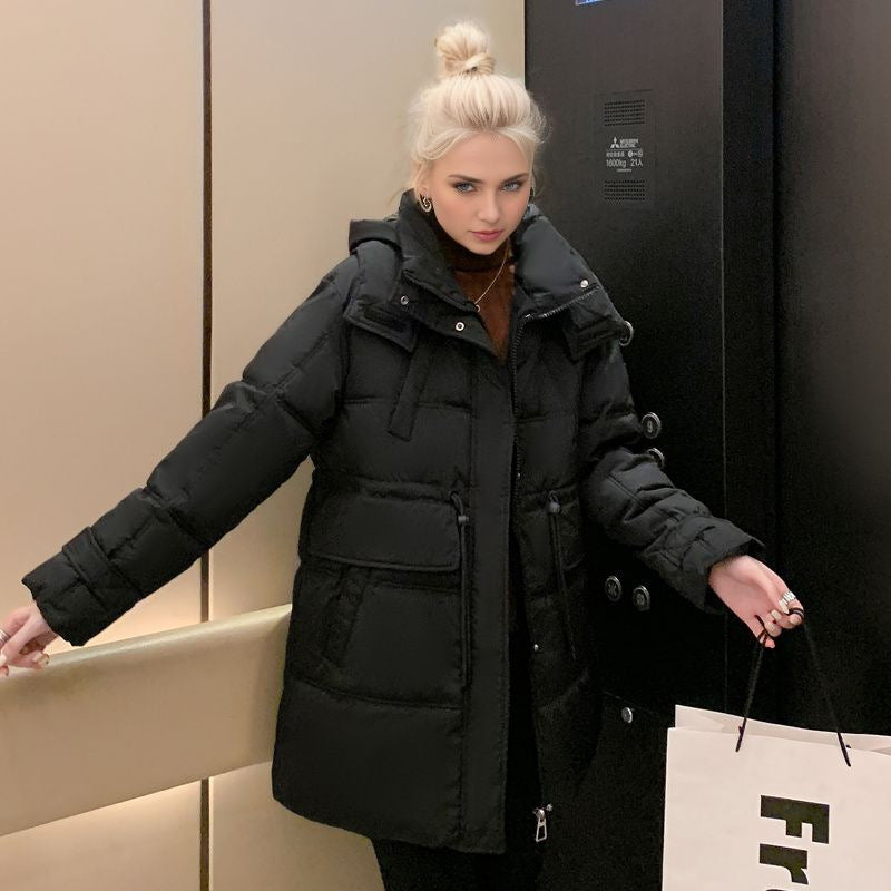 Damen warme Winterjacke mit praktischer Kapuze R&B