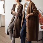 Damen Strickmantel mit praktischen Seitentaschen und eleganten Knopfdetails R&B