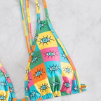 Damen Triangel-Bikini mit auffälligem grafischen Design R&B