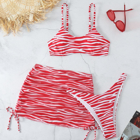 Damen Bikini-Set mit eleganter Wendewickelrock-Optik R&B
