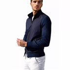 Herren stylische Freizeitjacke mit hohem Kragen und praktischen Taschen R&B