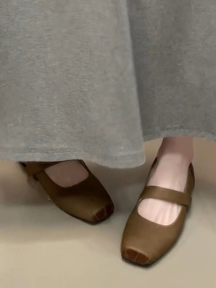 Damen Ballerinas mit verstellbarem Riemen und flexiblem Komfortfußbett R&B