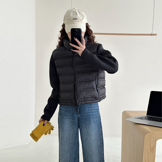 Damen Funktionale Pufferjacke mit Taschen und hohem Kragen R&B