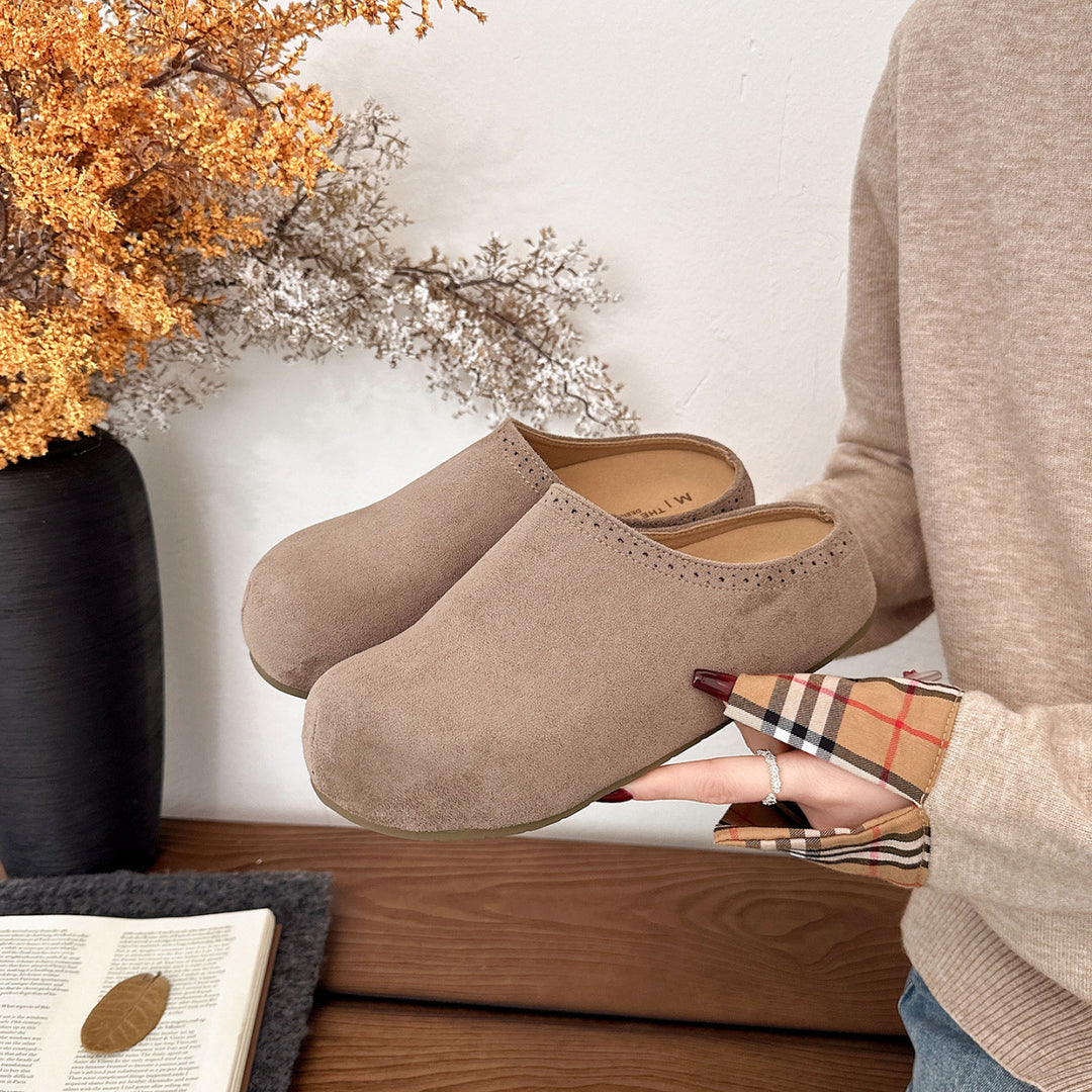 Damen Komfortable Filzclogs mit exquisitem Innenfutter R&B