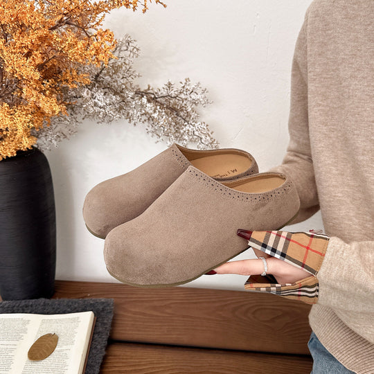 Damen Komfortable Filzclogs mit exquisitem Innenfutter R&B