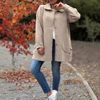 Damen Oversized Wollmantel mit dekorativen Knöpfen und großen Taschen R&B